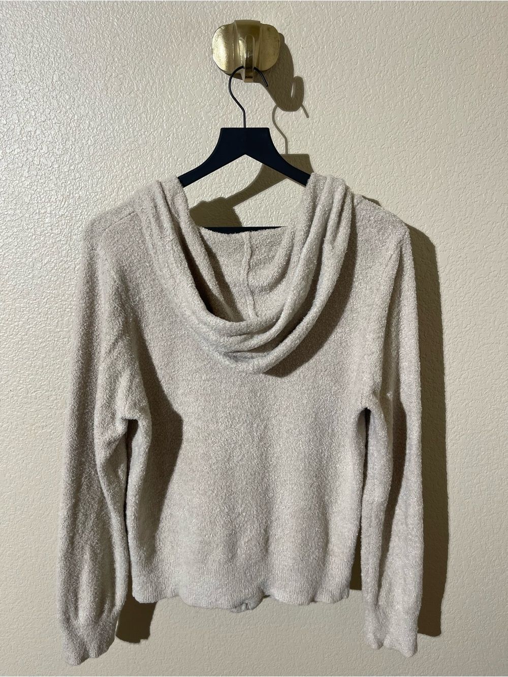 Kashwere Cozy Zip Hoodie in Light Taupe - Picture 2 of 6